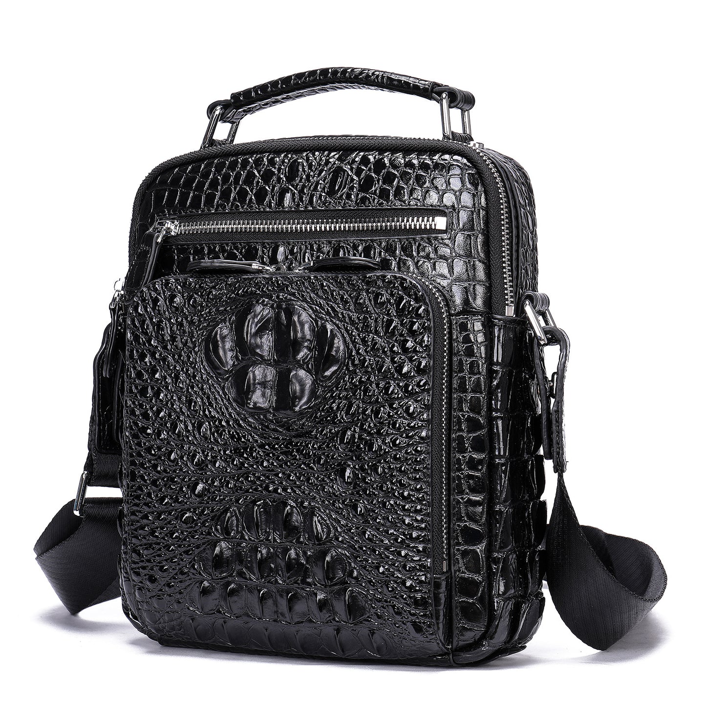Men's Cowhide Leather Genuine Business Alligator Print Men's Briefcases