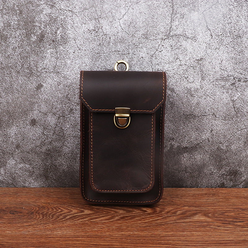 Men's Horse Mobile Protective Cover First Layer Cowhide Pure Phone Bags