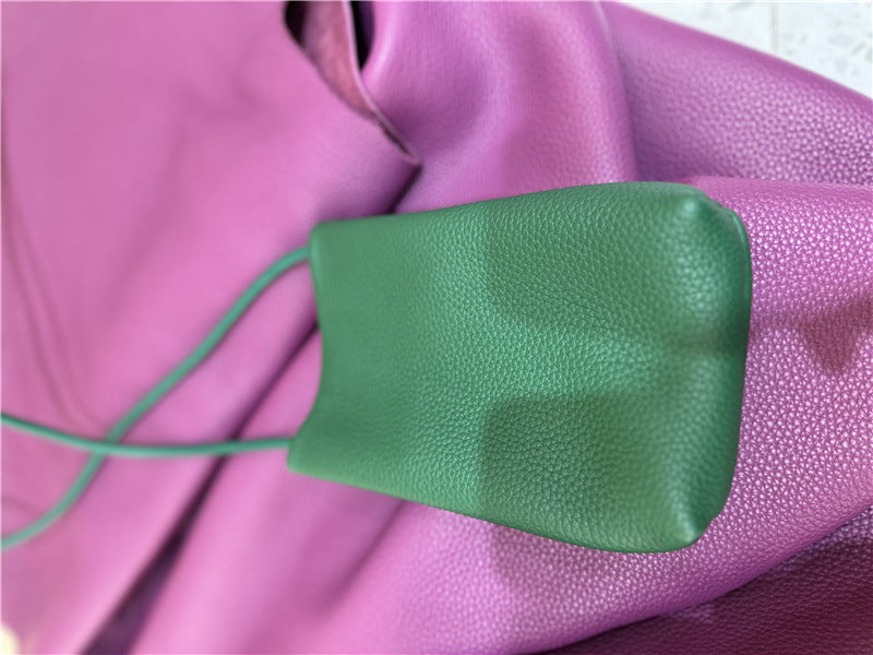 Women's Woven Ball Mobile Leather Mini Simple Phone Bags