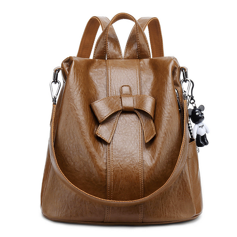 Women's Large Capacity Retro Fashion Versatile Soft Backpacks