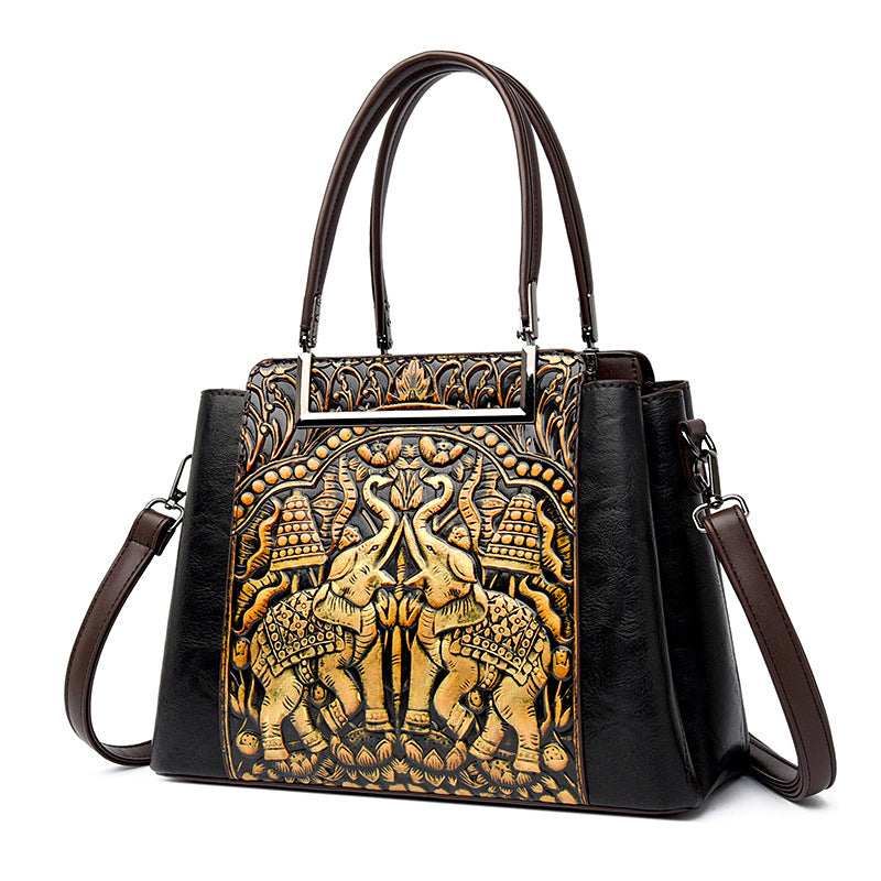 Women's Embossed Large Capacity Mom High-grade Temperament Bags