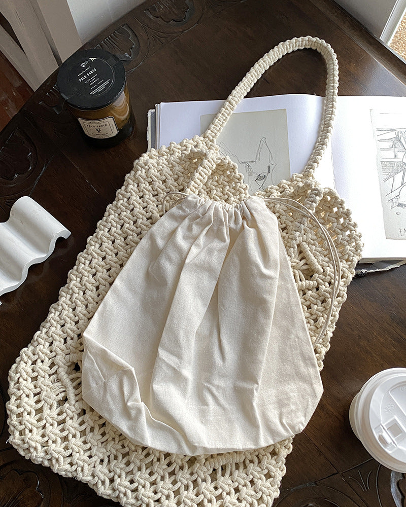Women's Large Capacity Versatile Design Woven Shoulder Bags