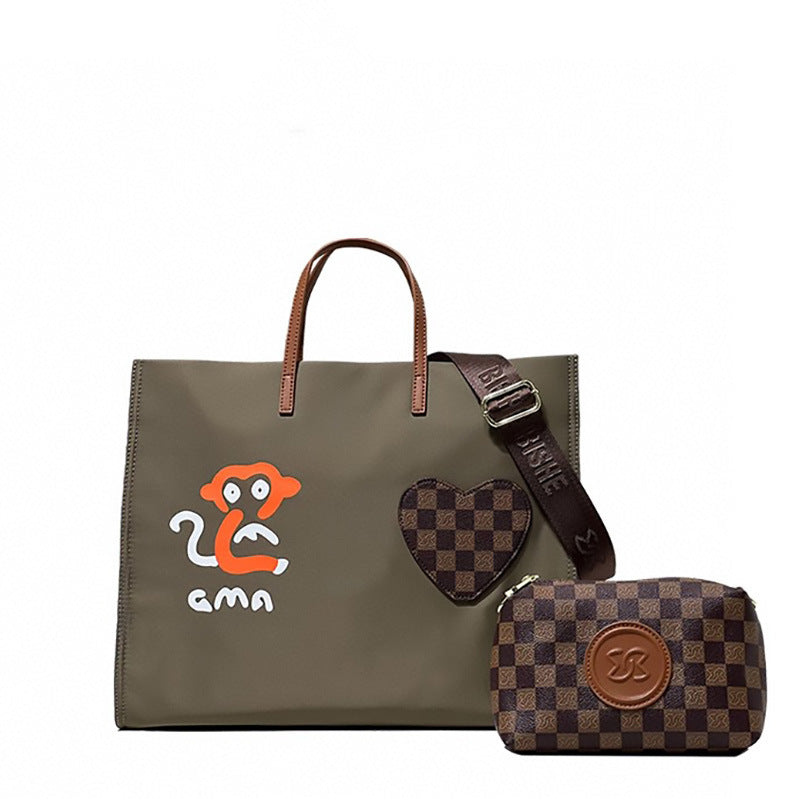 Women's Cloth Hand Shopping Fashion On One Tote Bags