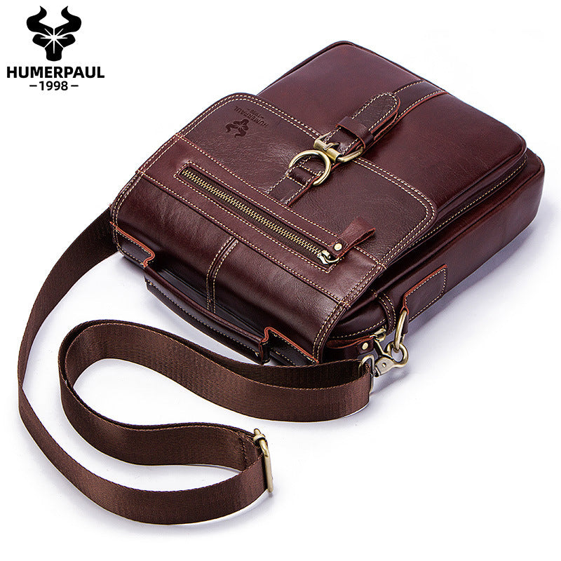 Men's Paul Vintage First Layer Cowhide Flap Men's Messenger Bags