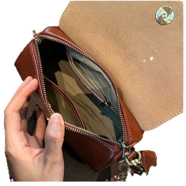 Spring Fashion Pouches Retro Genuine Leather Shoulder Bags