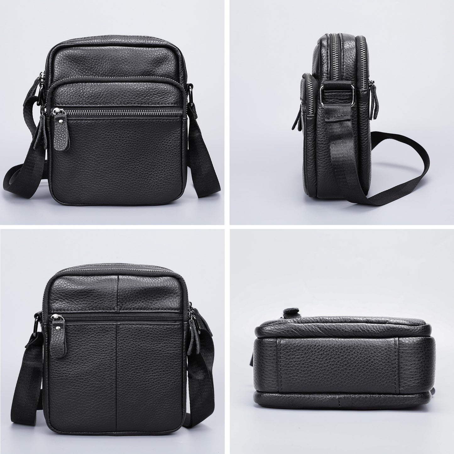 Men's Leather Genuine Large Capacity Vertical Fashion Men's Shoulder Bags