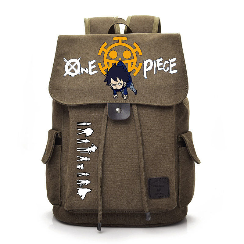 King Of The Piece Retro Canvas Middle School Students' Schoolbags