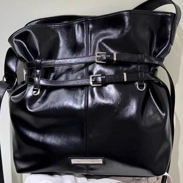 Women's Niche Pleated Double Underarm Commuter Portable Shoulder Bags