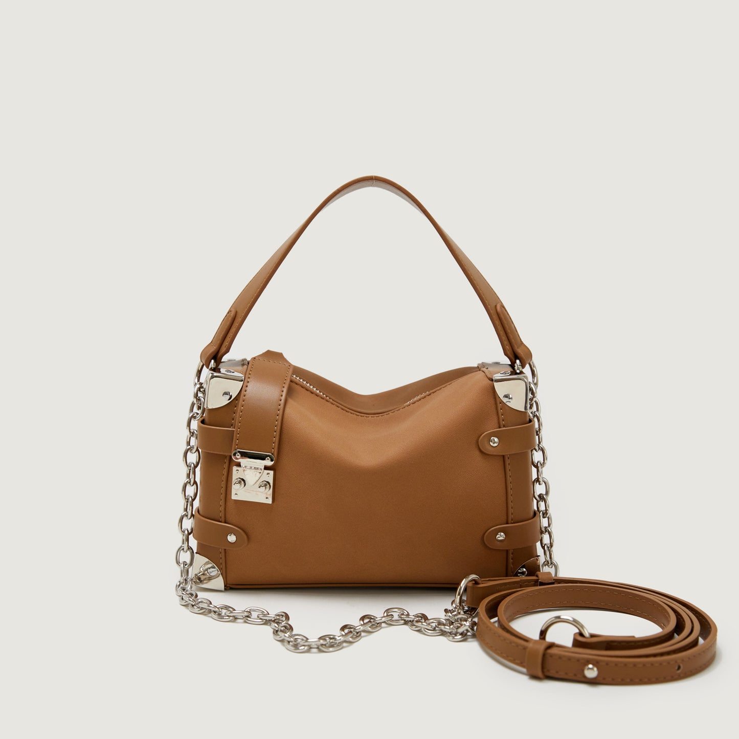 Women's Capacity Soft Leather Classic Style Chain Small Square Bags