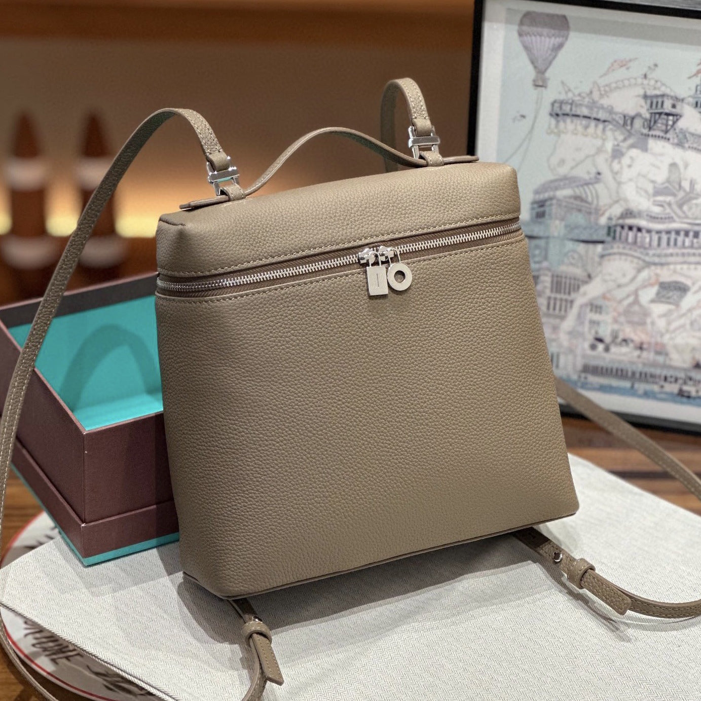 First Layer Leather Lunch Box Large Backpacks