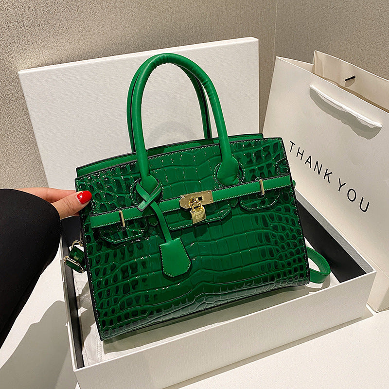 Women's Attractive Kelly Alligator Print Fashion Small Square Bags