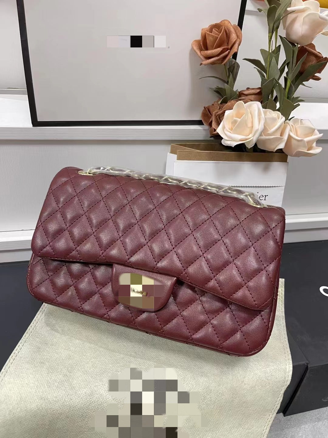 Women's High-grade Classic Style Sheepskin Pattern Rhombus Small Square Bags