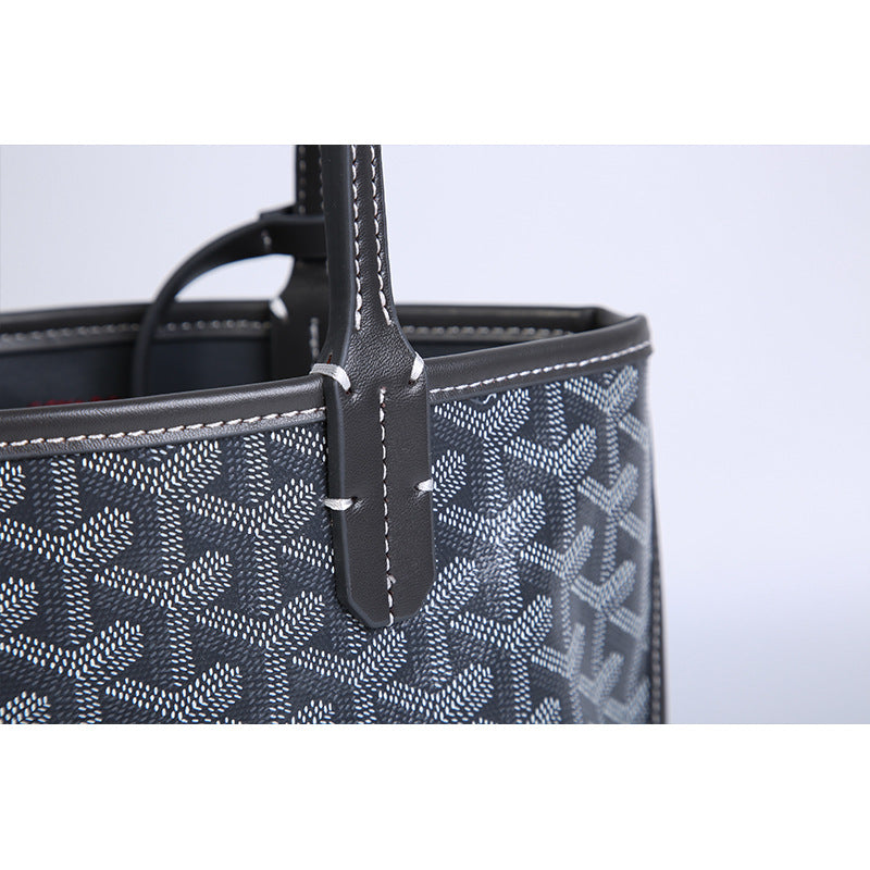 Leather Dog Teeth Double-sided Mini Mother Tote Bags