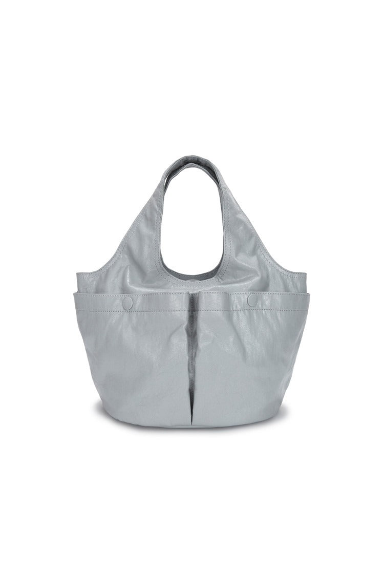 Women's Wrinkle Double Pocket Design One Portable Tote Bags