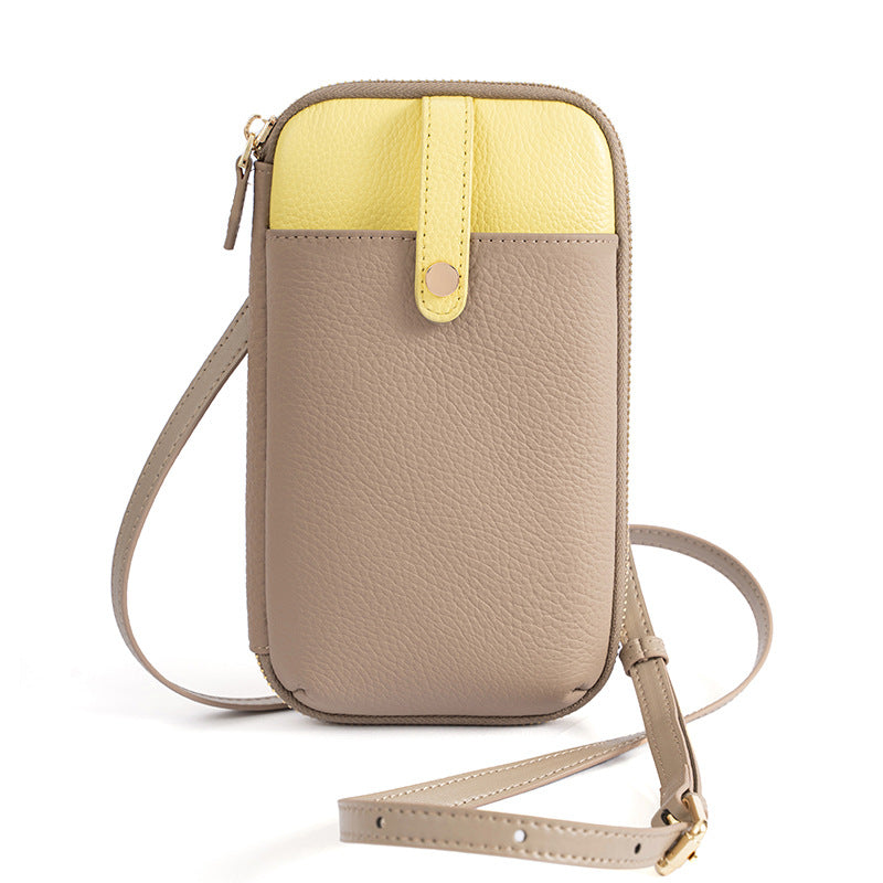 Women's Genuine Leather Fashion Mobile Mini Clutch Phone Bags