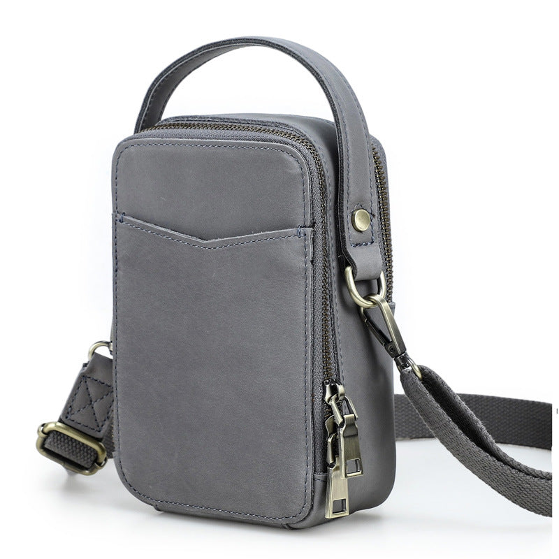 Men's Retro Crazy Horse Leather Niche Trendy Men's Messenger Bags