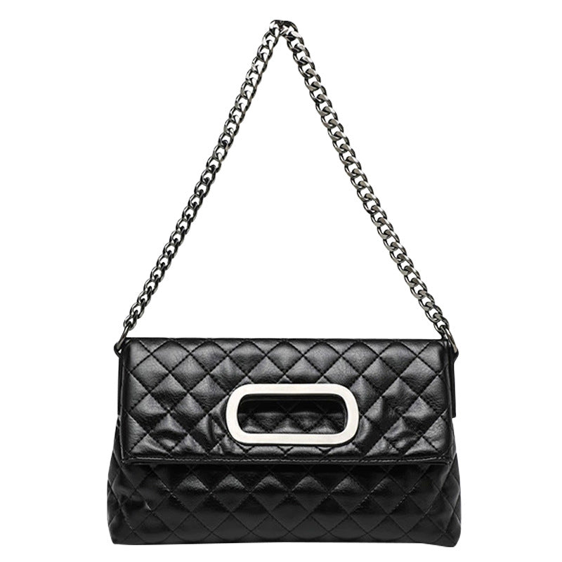 Women's Underarm High-grade Large Capacity Chain Rhombus Bags