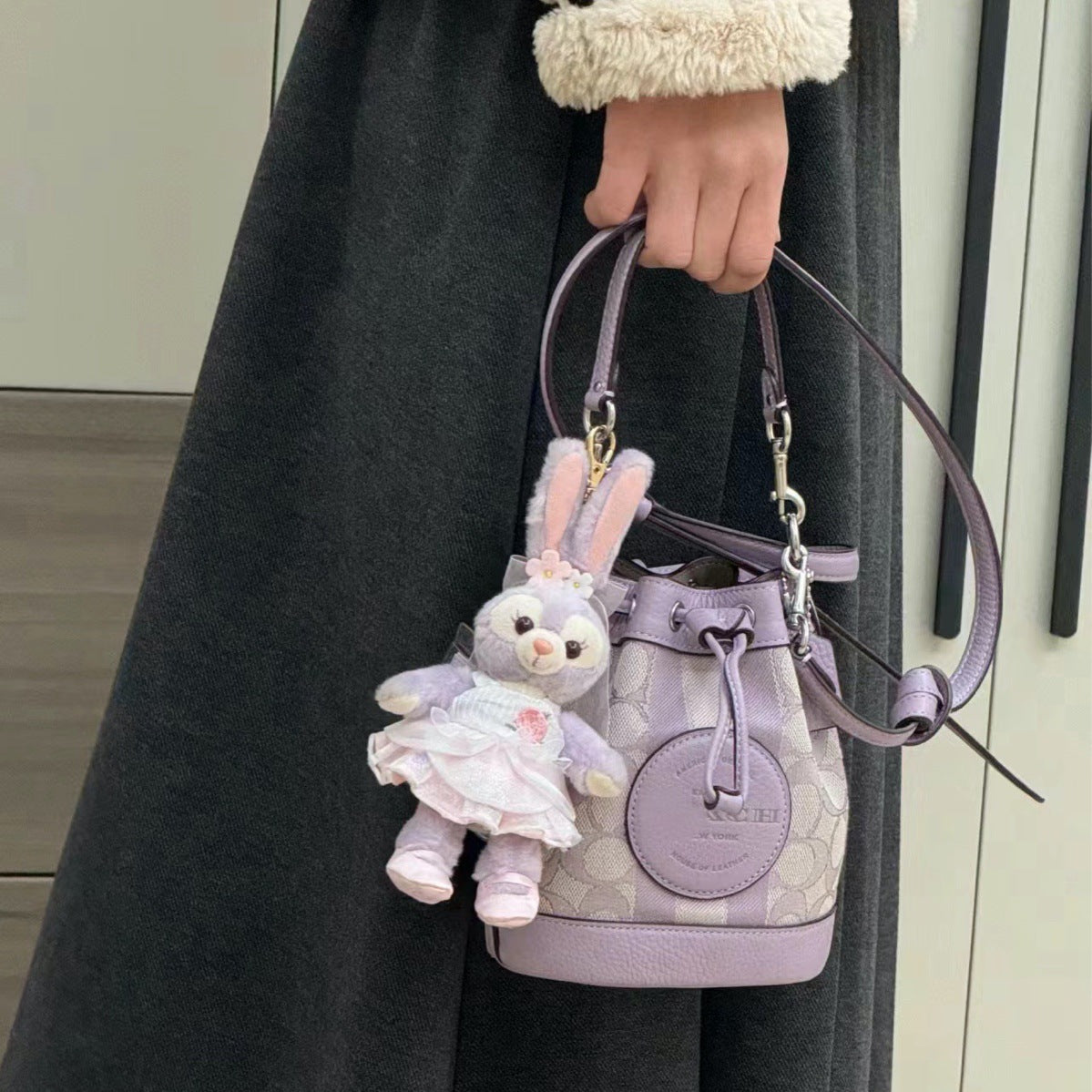 Drawstring Pull String Single Canvas Fragrant Bucket Bags