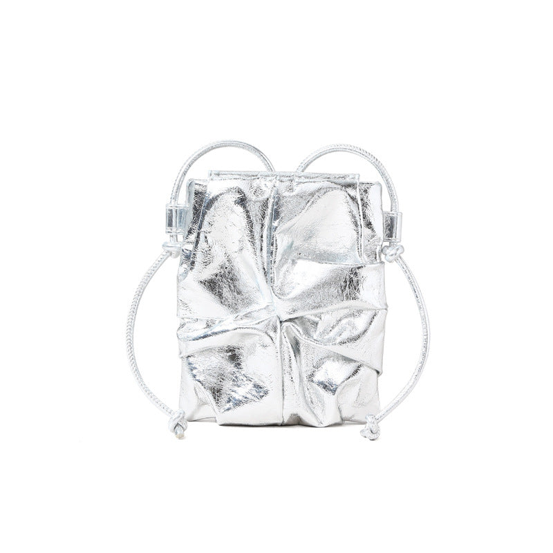 Women's Leather Design Mini Simple First Layer Shoulder Bags