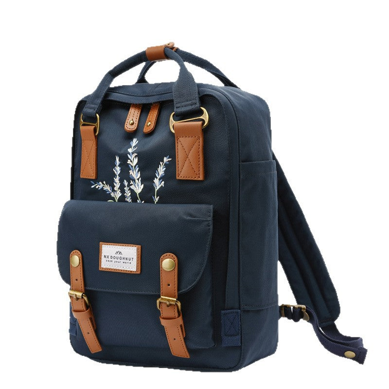 Popular Donut Artistic Style Embroidery Nylon Backpacks