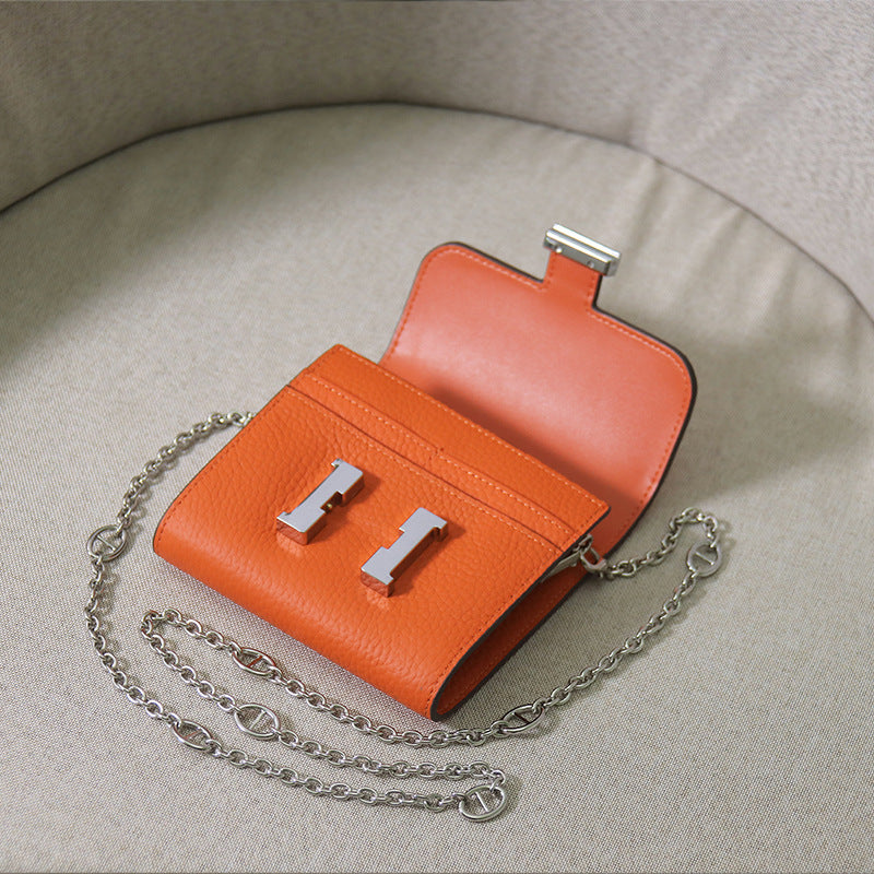 Leather Stewardess Pig Nose Chain Fashion Crossbody Bags