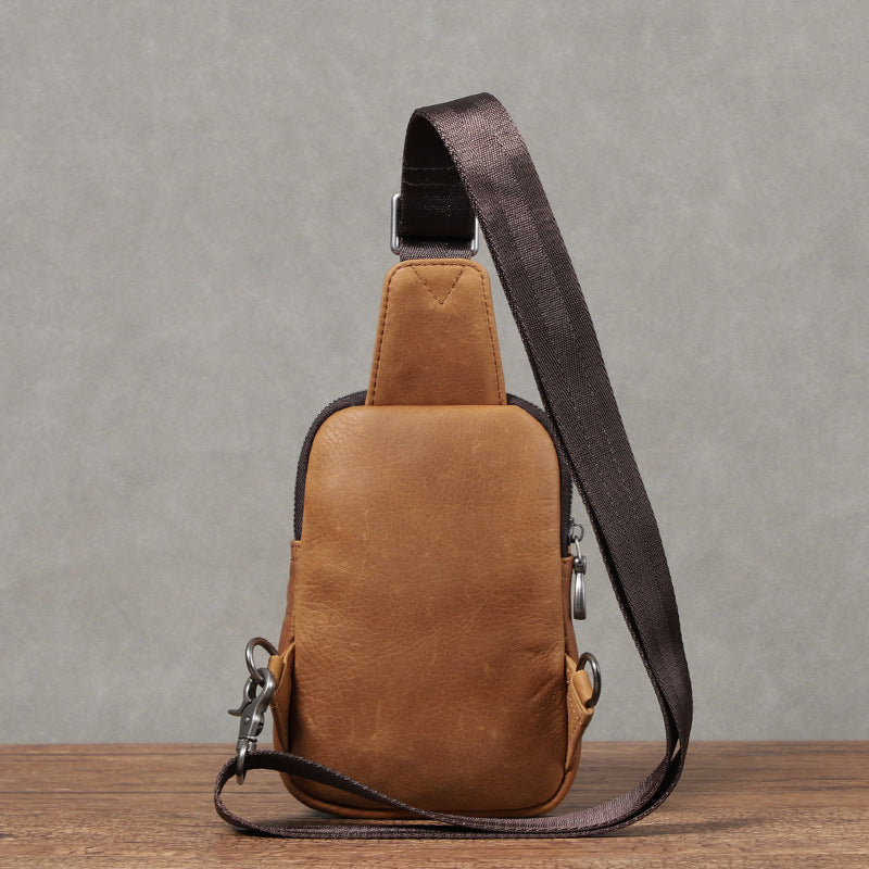 Men's Classic Mini First Layer Cowhide Shoulder Bags