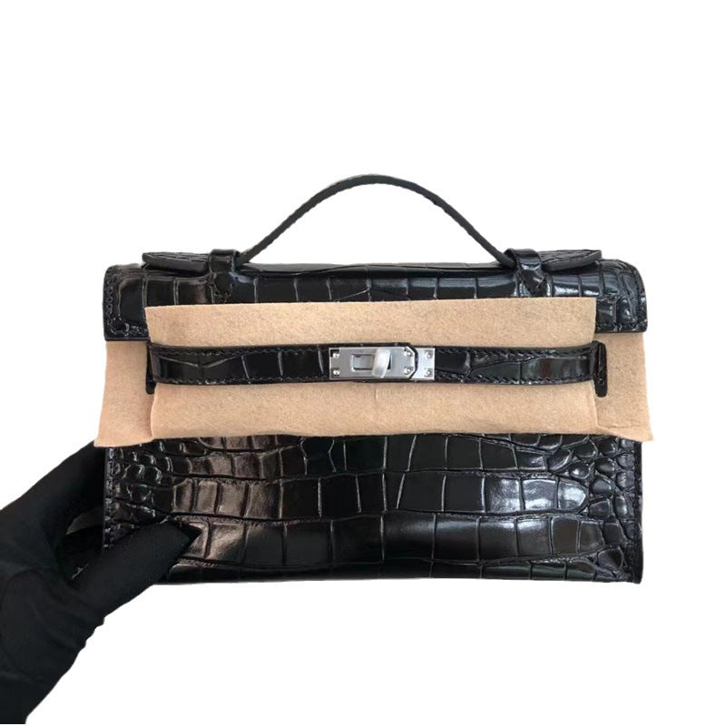 Women's Crocodile Pattern Generation Kelly Fashion Portable Small Square Bags