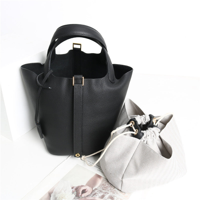 Top Layer Cowhide Home Food Basket Fashion Handbags