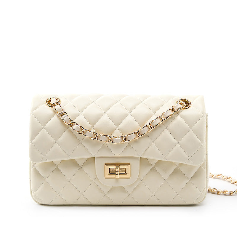 Women's Chain First Layer Cowhide Classic Style Light Shoulder Bags