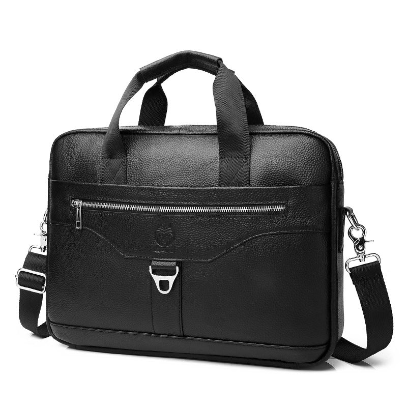 Men's First Layer Cowhide Genuine Leather Portable Men's Briefcases
