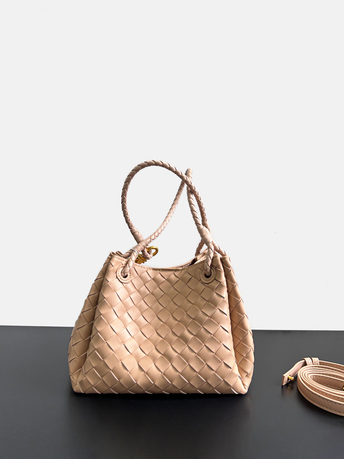 Authentic Leather Weave Parachute Shu Portable Vegetable Bags