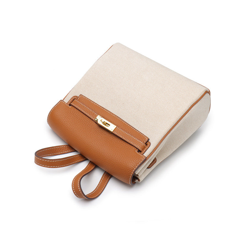 Women's With First Layer Cowhide Fashion Genuine Backpacks