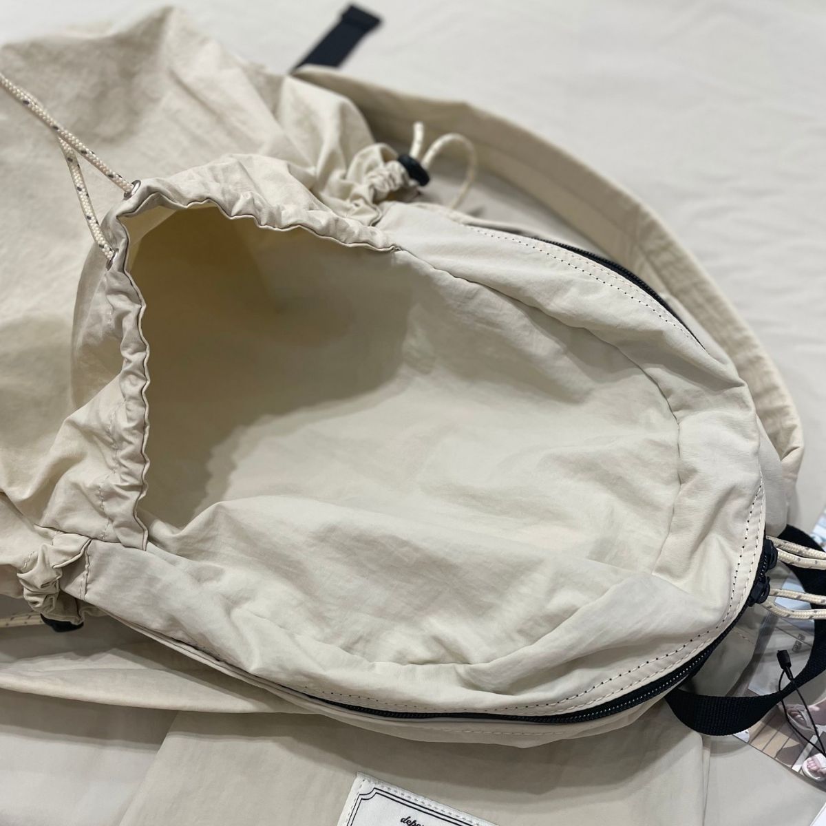 Women's Niche Simple Korean Drawstring Nylon Lightweight Backpacks