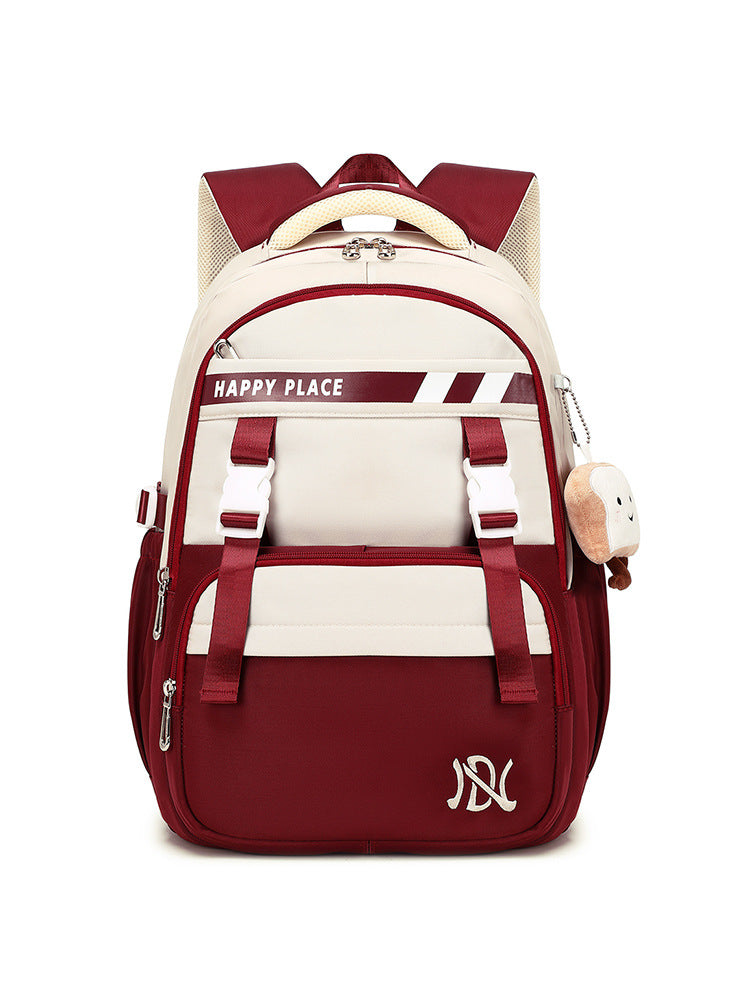 High Large Capacity Female Simple Style Middle School Students' Schoolbags