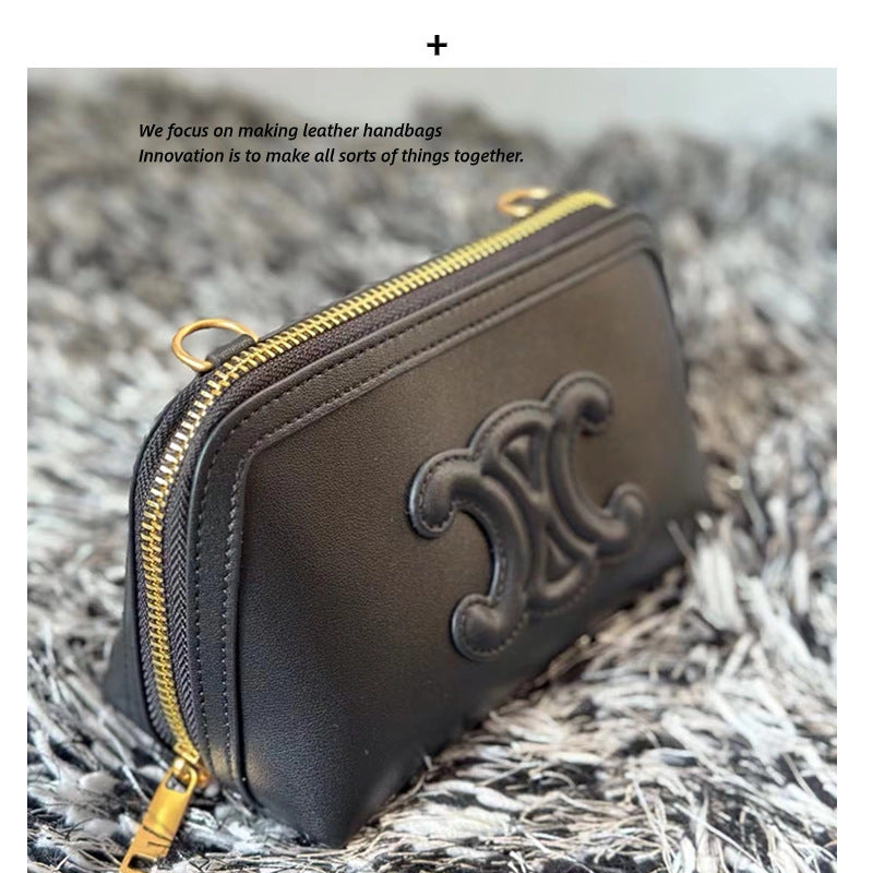 Women's Retro Arc Shell Mini Presbyopic Chain Shoulder Bags