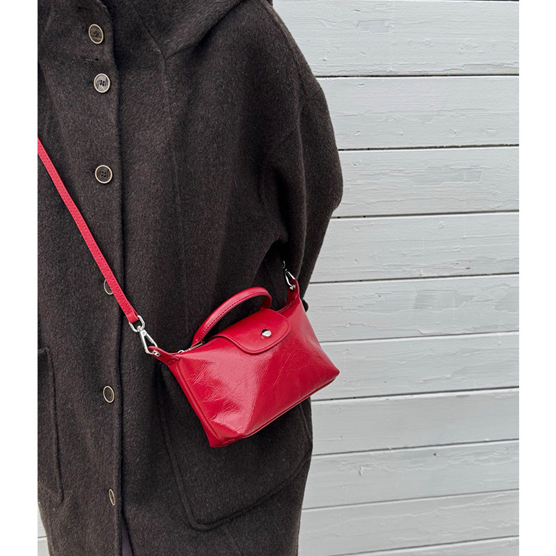 Women's Mini Dumpling Fashion Commuter First Layer Shoulder Bags