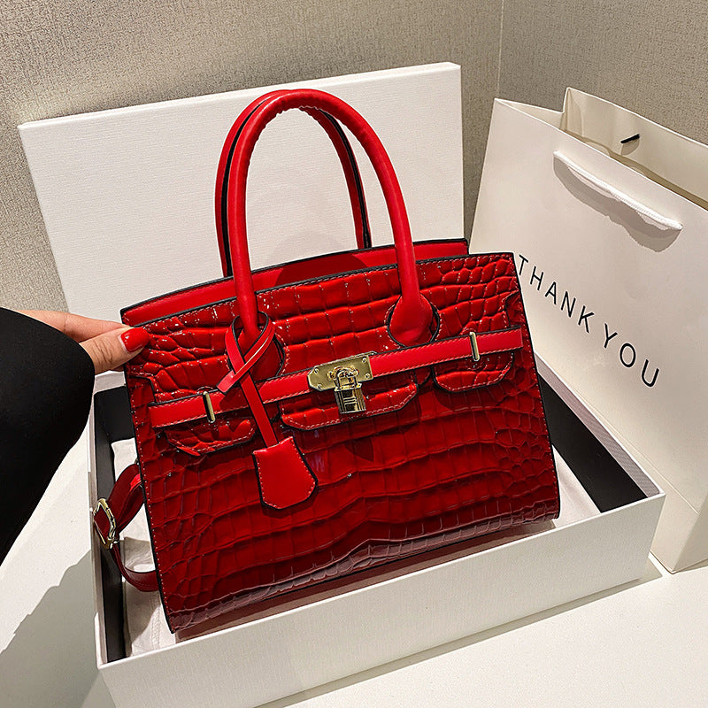 Women's Attractive Kelly Alligator Print Fashion Small Square Bags