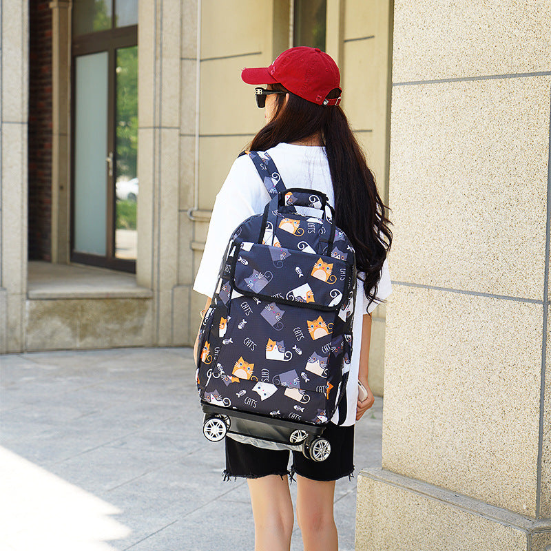 Can Be Pushed Pulled Detachable Large Travel Bags