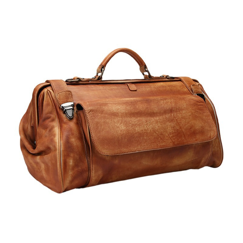 Men's First Layer Cowhide Business One Short Travel Bags