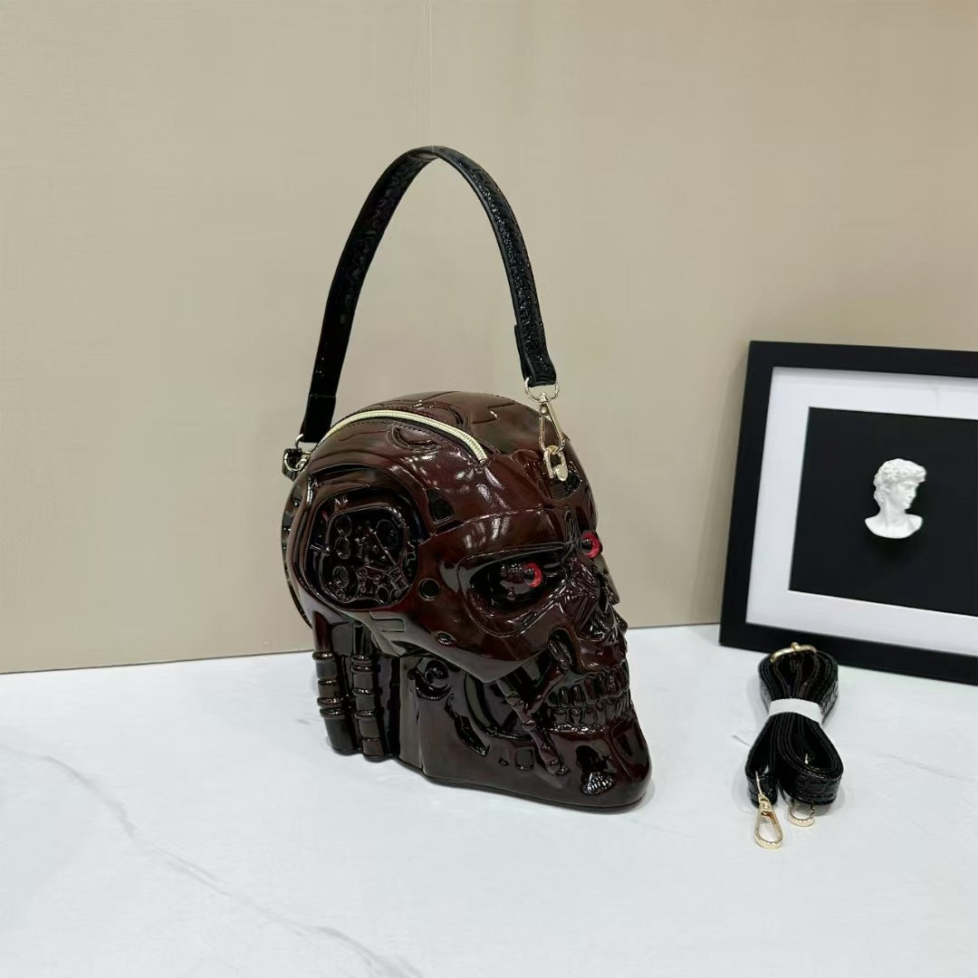 Women's Goth Skull Funny Halloween Style Tassel Shoulder Bags