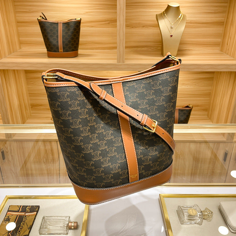 Women's Genuine Leather Commuter Presbyopic Arc High-grade Crossbody Bags