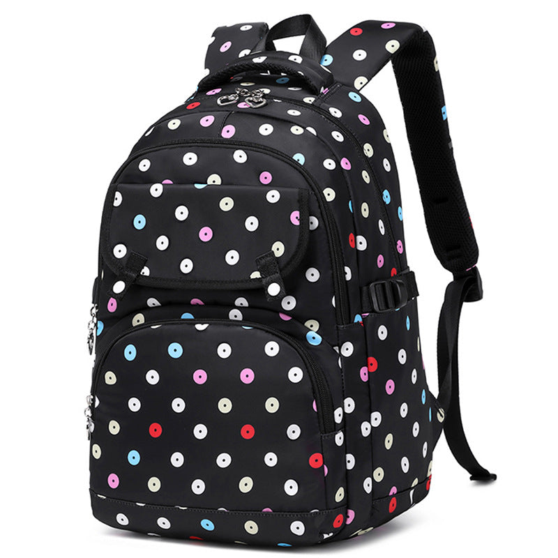 Children's Dot Three-piece Large Capacity Good-looking Printed Elementary School Students' Schoolbags
