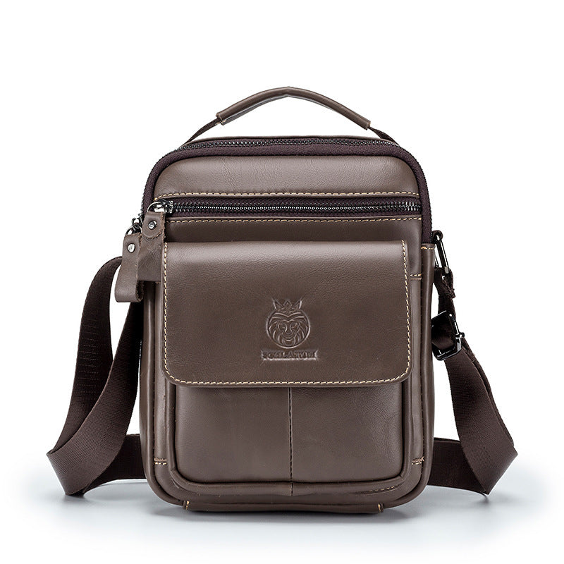 Men's First Layer Cowhide Genuine Leather Men's Shoulder Bags