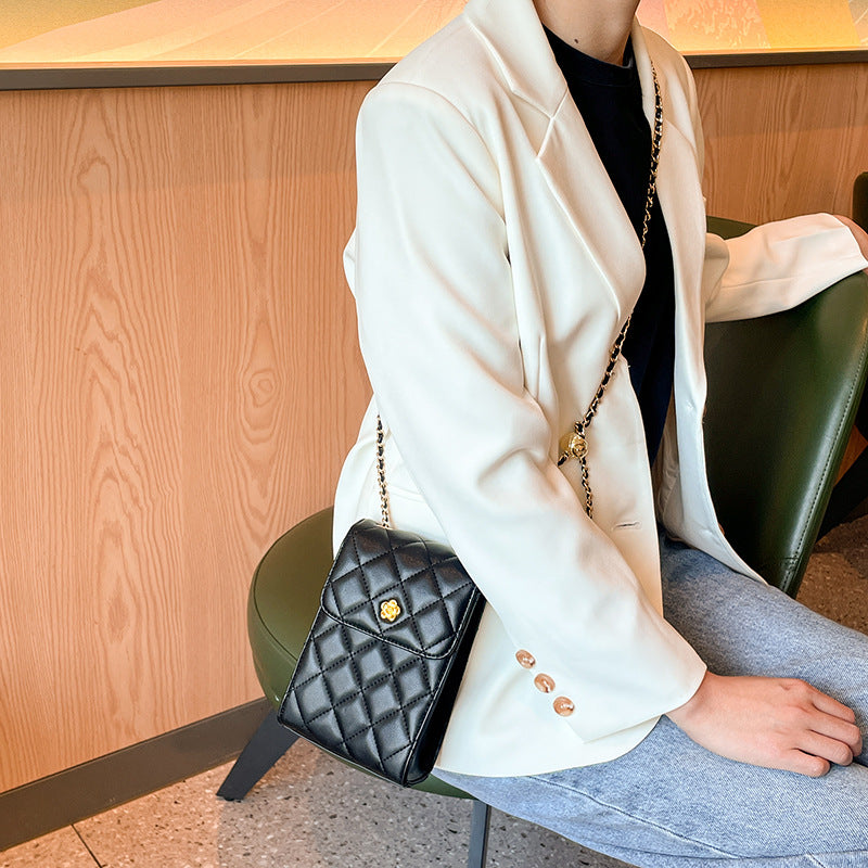 Cowhide Mobile Female Fashion Chain Design Shoulder Bags