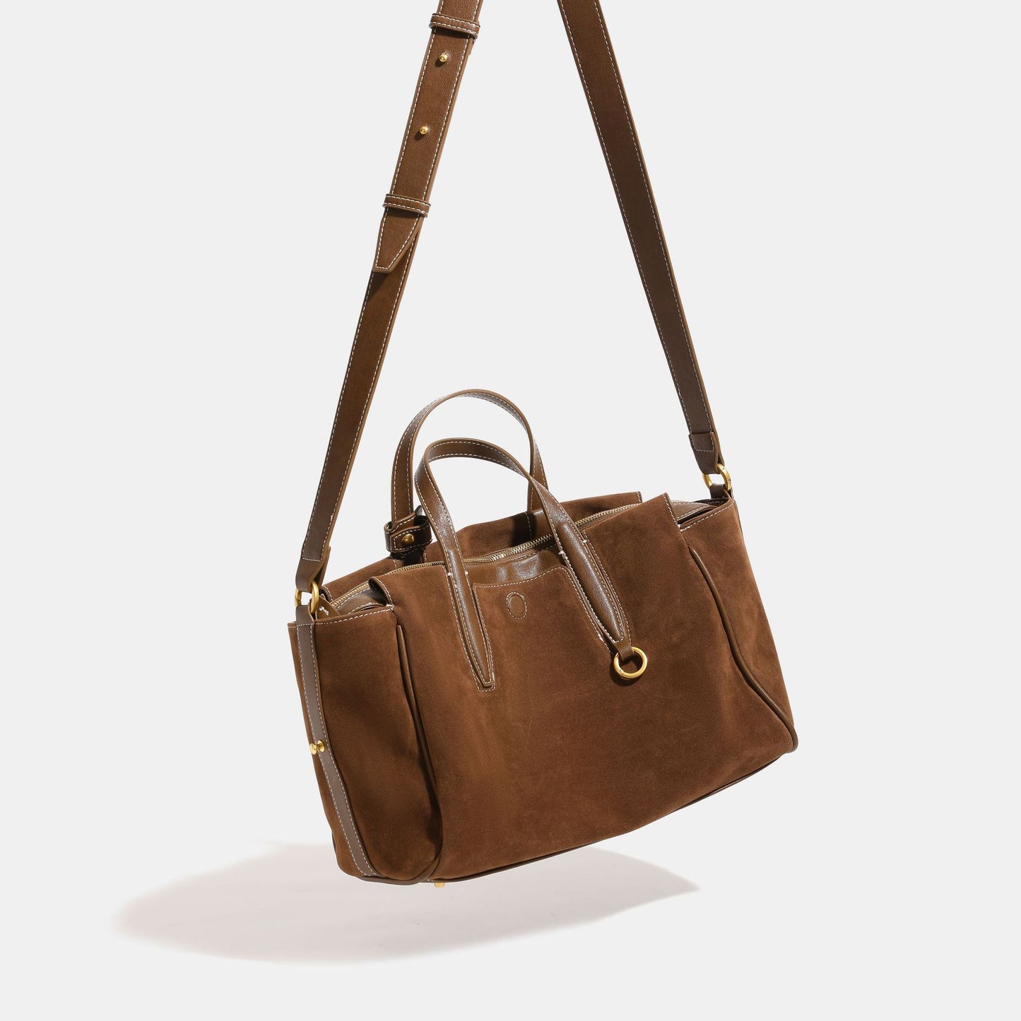 Women's Walking Vintage Suede Large Capacity Portable Tote Bags
