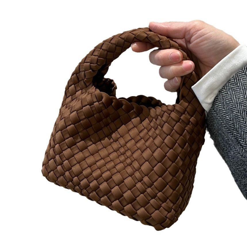 Women's Hand-woven Vegetable Basket Nylon Cloth Portable Shoulder Bags