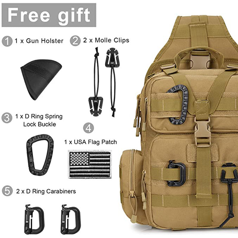 Men's Multifunctional Camouflage Combat Waterproof Oxford Hiking Outdoor Bags