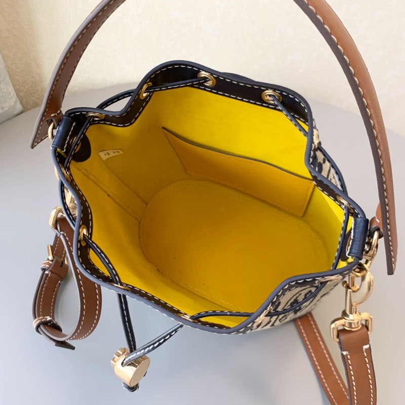 Women's Single Medium Mini Large Jacquard Cross Bucket Bags