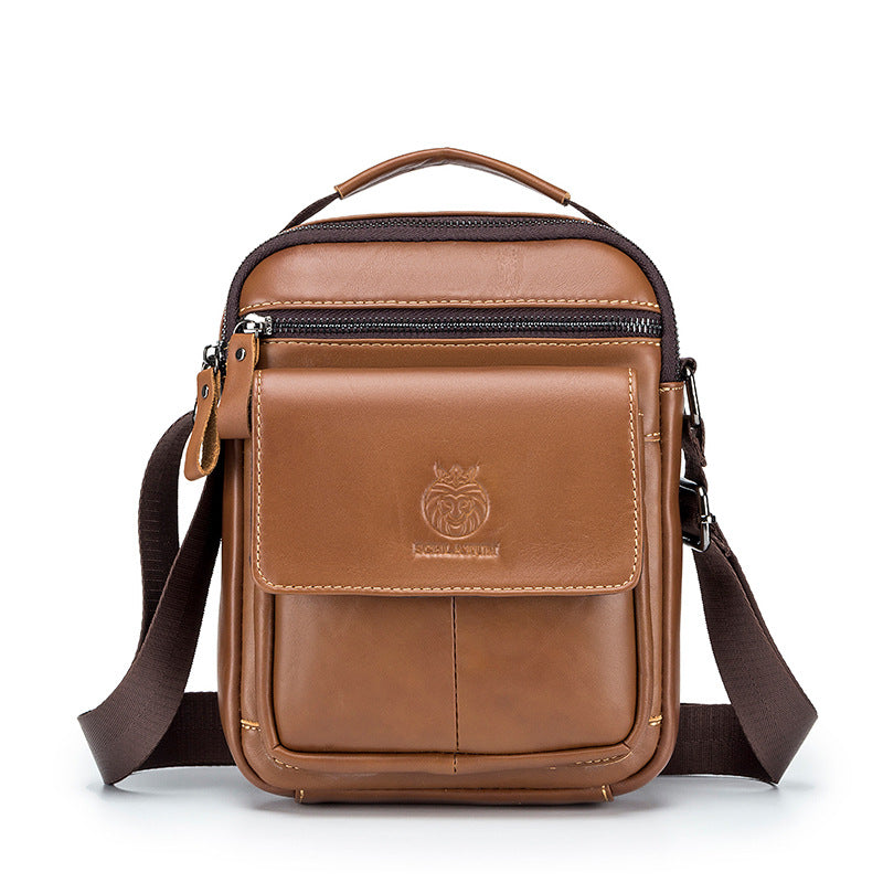 Men's First Layer Cowhide Genuine Leather Men's Shoulder Bags