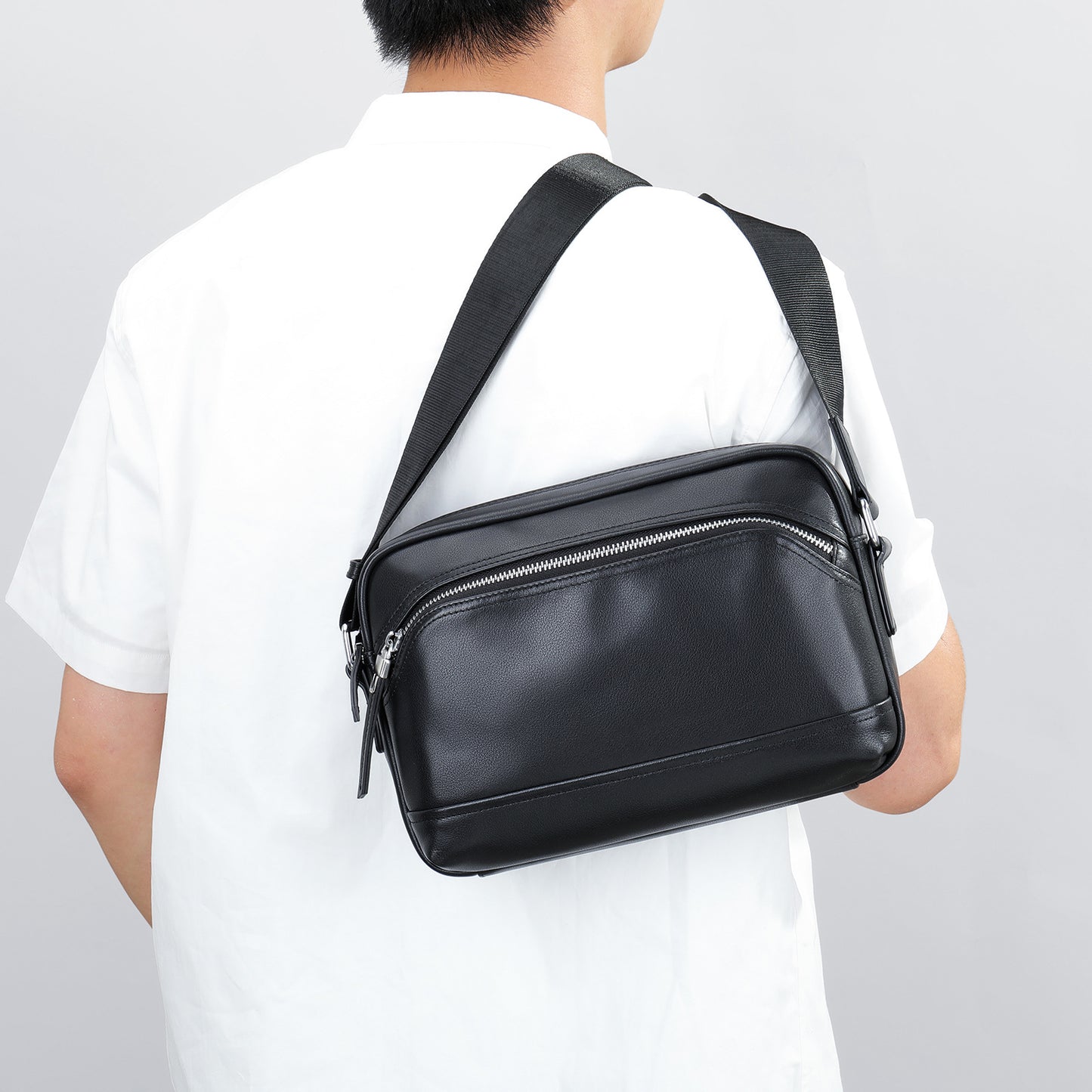 Men's Simple Soft Leather Trendy Top Layer Men's Shoulder Bags